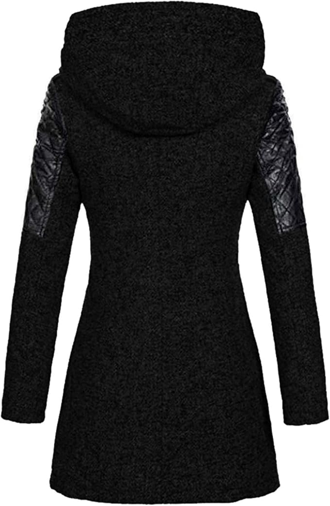 Lång Vinterrock Dam Modern Design Högkvalitativt Material-2