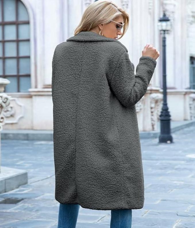 Dam Kappa Oversize Teddy Fleece Vinterjacka-3