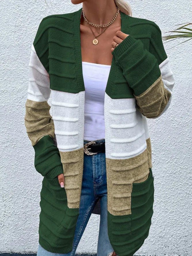 Damjacka Randig Färgblockdesign Högkvalitativt Material 8