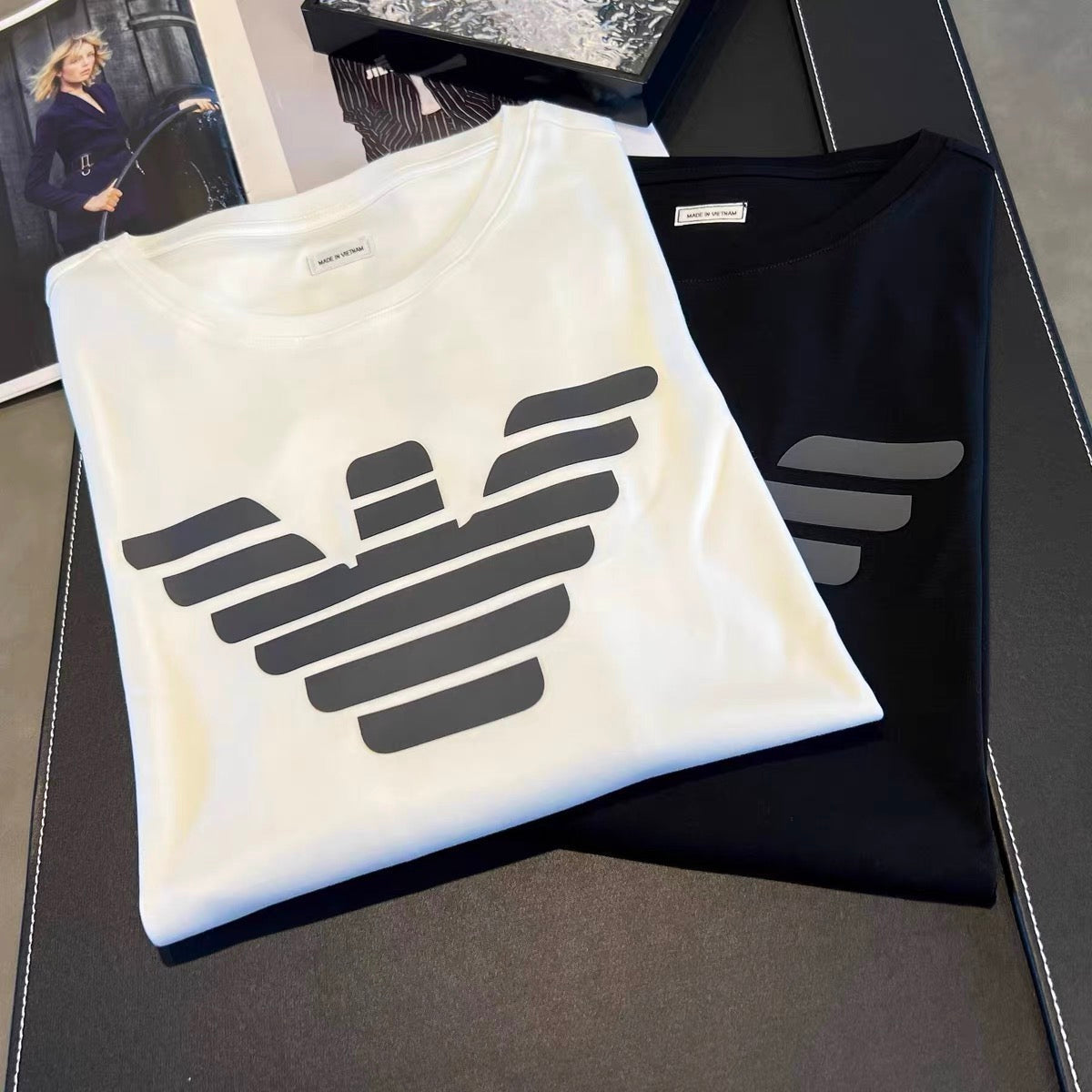 Herr T-shirt Geometrisk Design Långärmad 100% Bomull-3