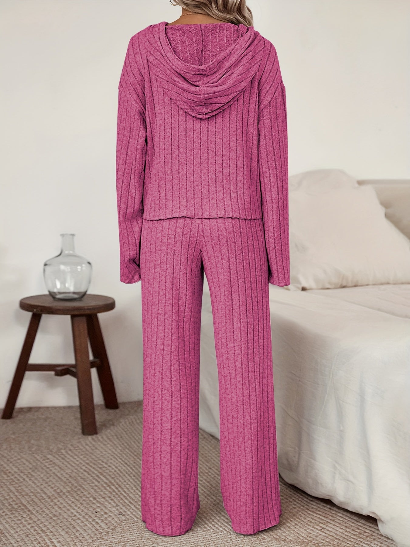 Kvinnors Hoodie Enfärgad Regular Fit Bomull 4