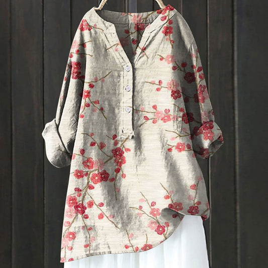 Dam Blusklänning Blommig Elegant Polyester-1
