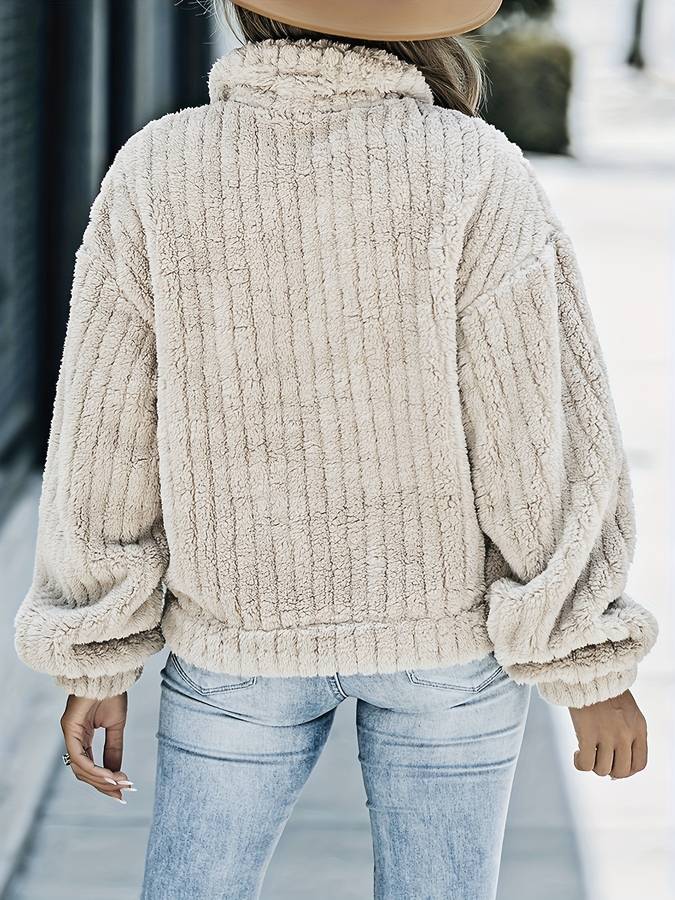 Damjacka med Knappar Elegant Polyester för Dam-3