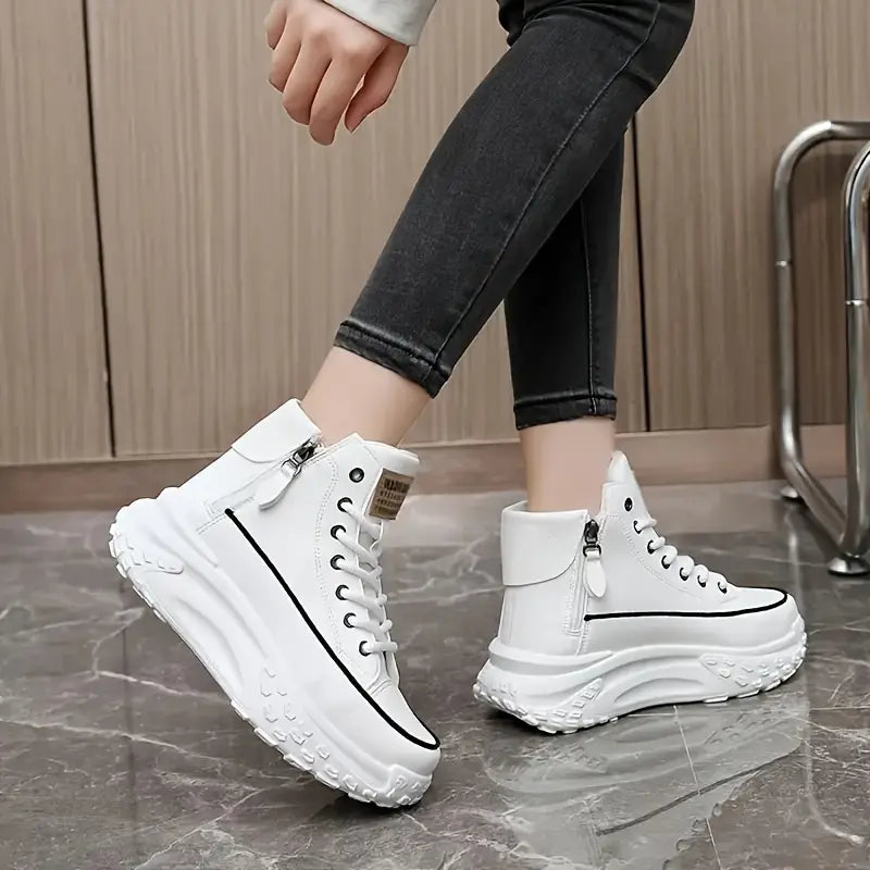 Dam Platåstövlar med Plyschfoder och Termofutter 6