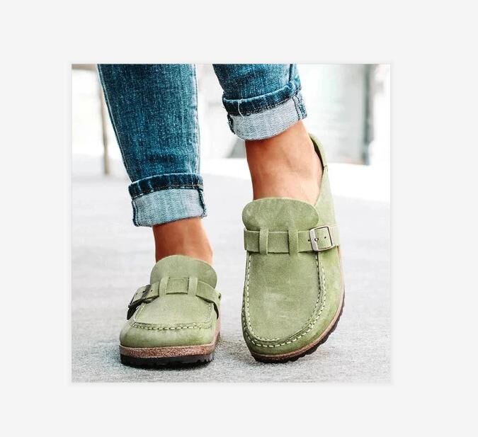 Dam Sandaler Casual Syntetiskt Läder med Bekväm PU-Sula-1