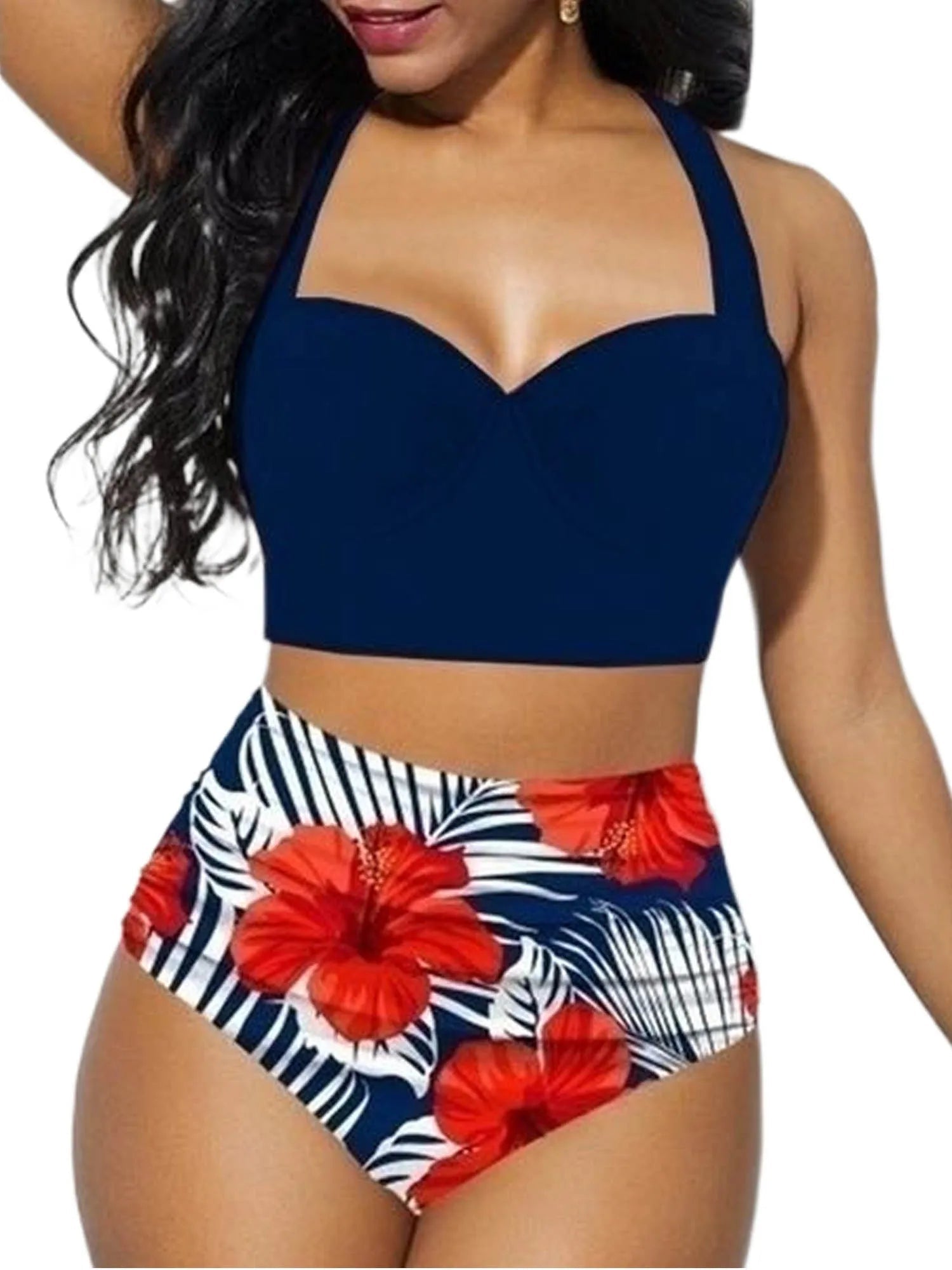 Dam Bikini Set Trendig Mjuk Tyg Vattenavvisande 6