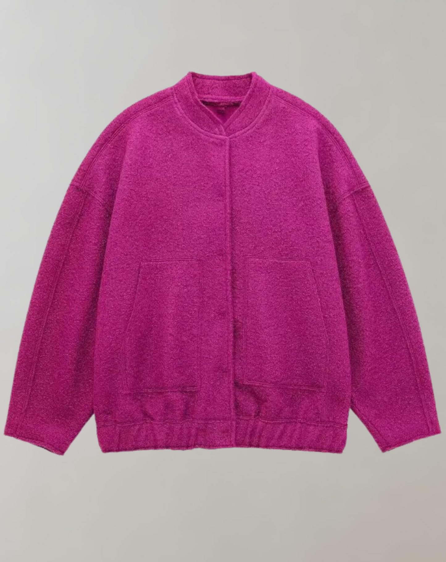 Damjacka Bomber Avslappnad Polyester med Dekorativ Design 7