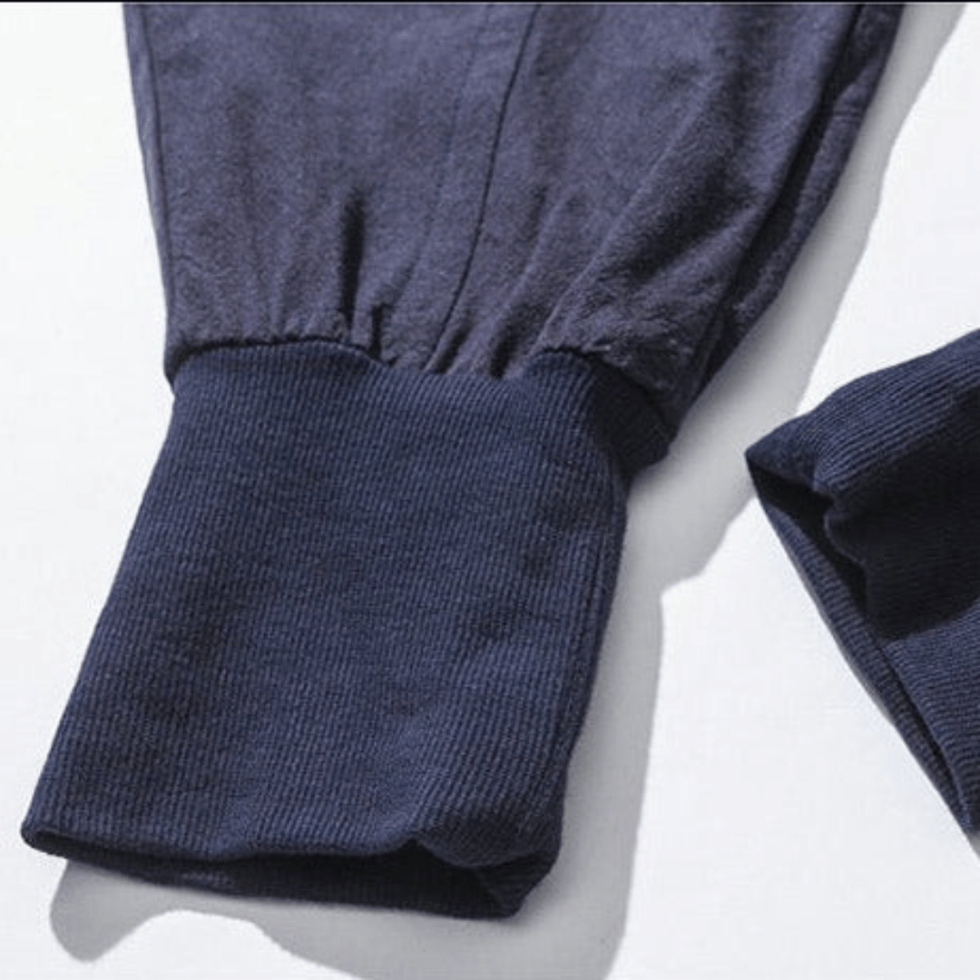 Herrbyxor Lätt Bomullsmix Avslappnad Passform Japansk Stil-4