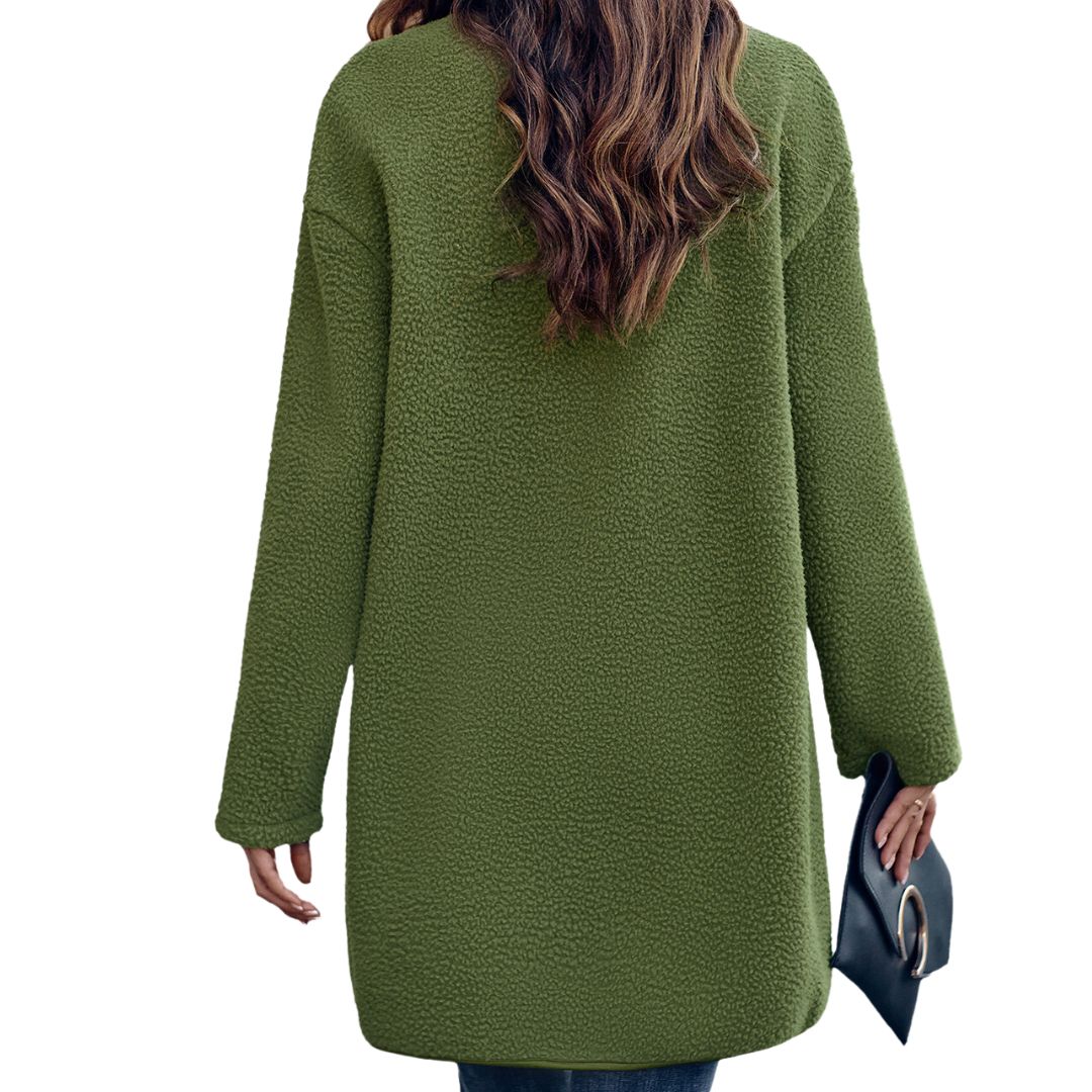 Lång Kofta Dam Stickad Mjuk för Vardagsbruk och Formella Tillfällen-3