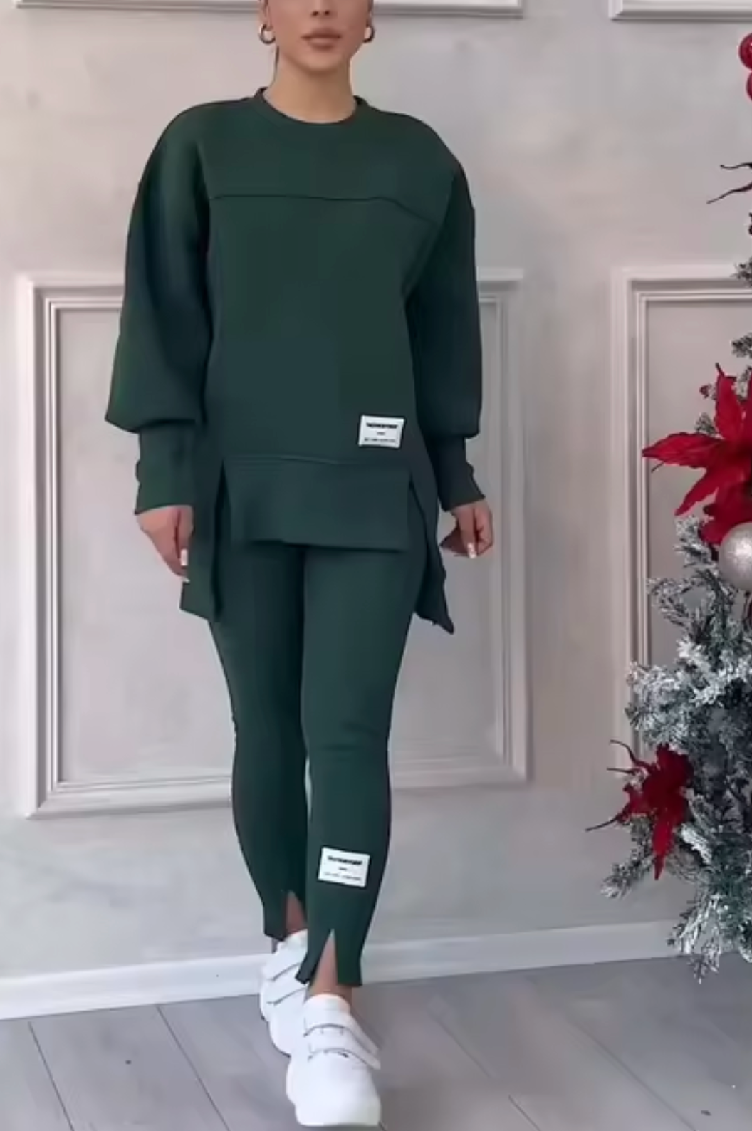 Variant image for Damkläder Tröja och Byxor Sättning i Hög Kvalitet 100% Bomull-26