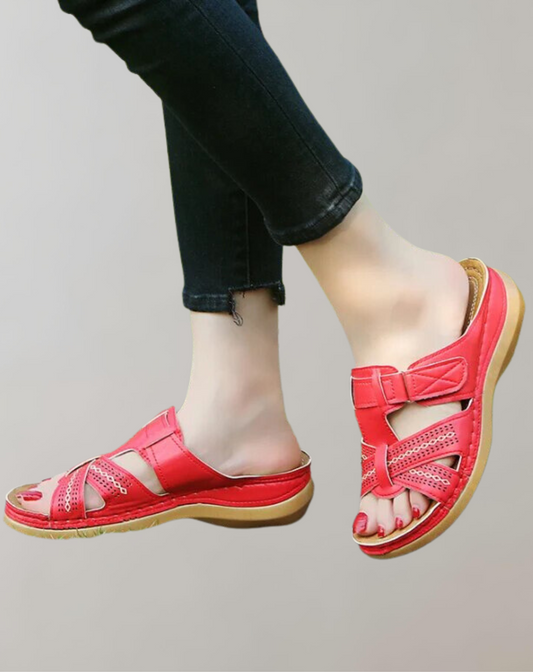 Kvinnors Fritidssandaler Blommönster Syntetisk LÀder Mjuk Sula-1