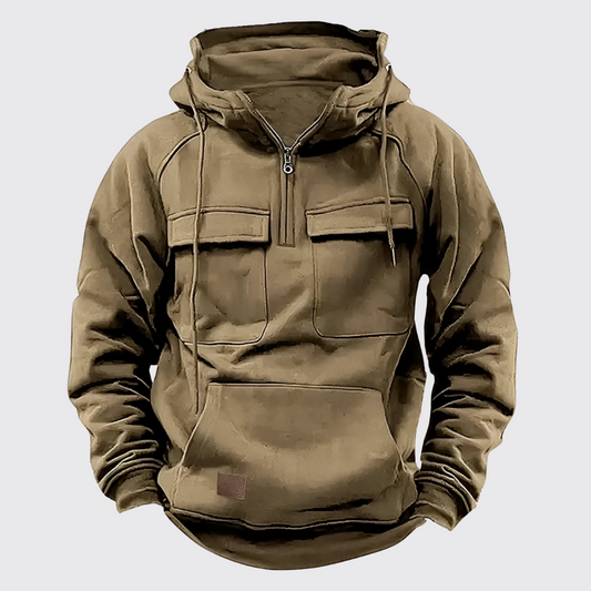 Herr Taktisk Hoodie Hållbart Material Utomhusbruk-1