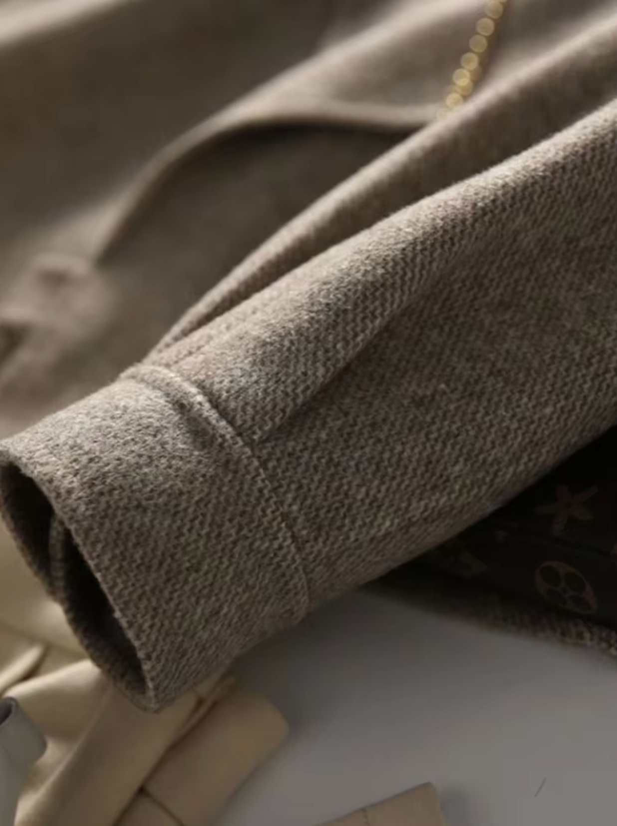 Dam Vinterjacka Klassisk Kort Ullmix-5