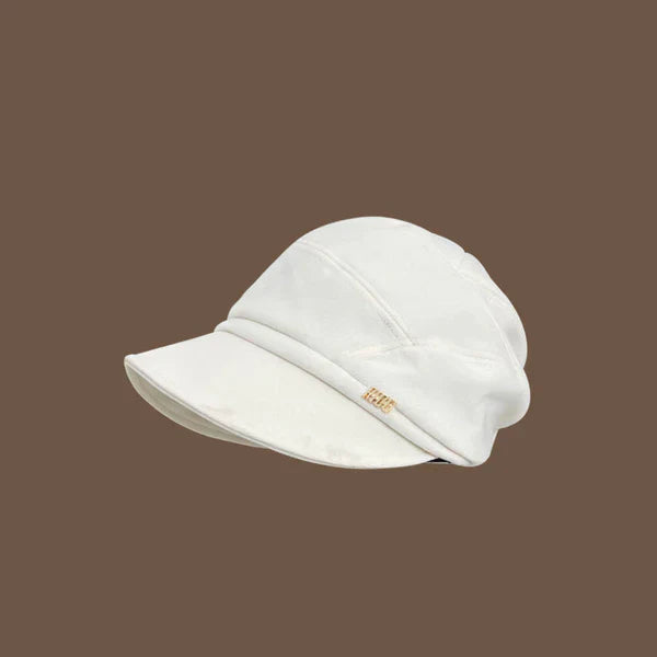 Dam Cabbie Hatt Elegant Bomulls- och Ullmix-3