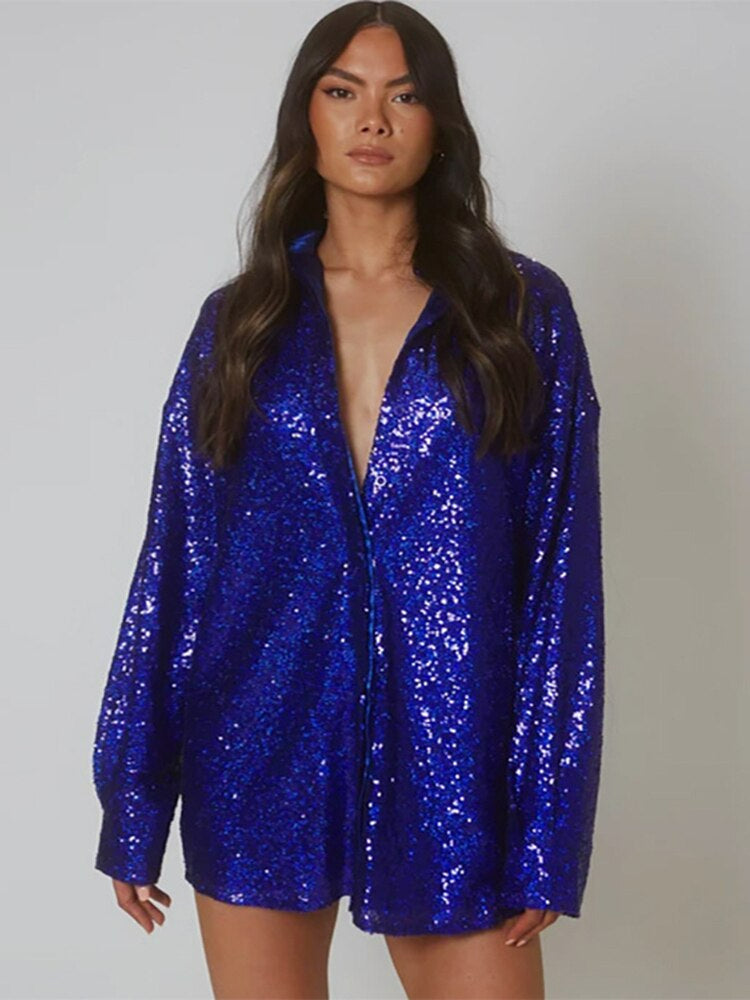 Variant image for Kvinnors Glitterskjorta Med Glittrande Detaljer Polyester-10