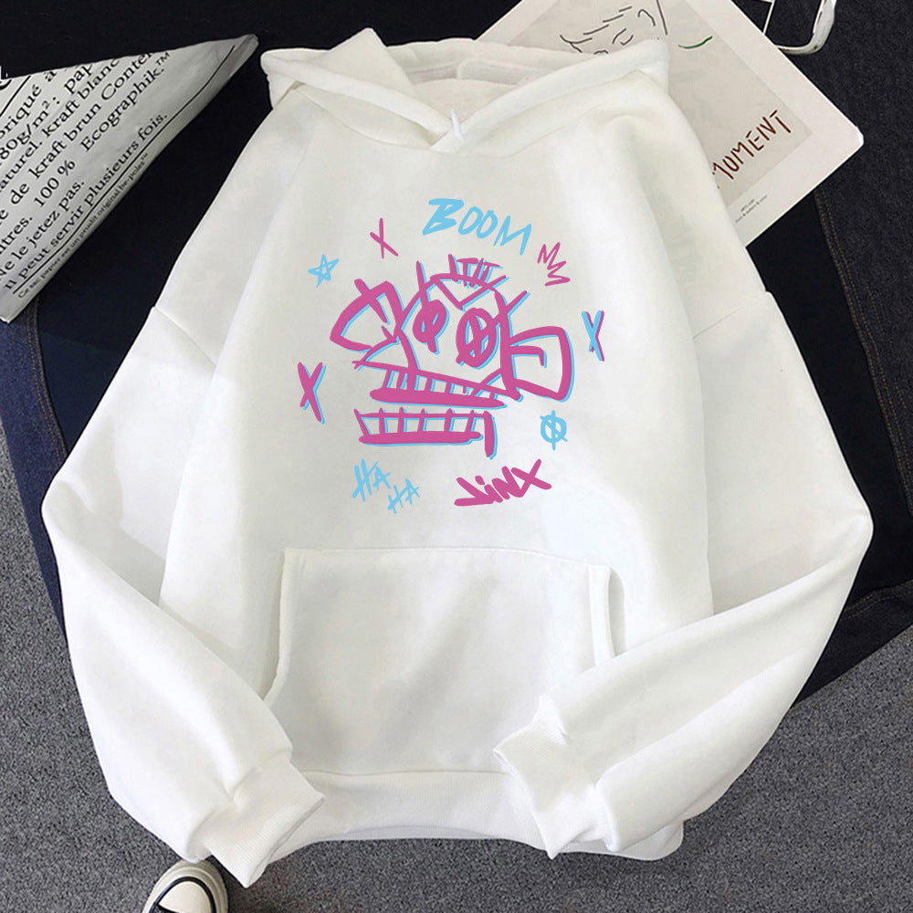 Unisex Hoodie Harajuku Stil Polyester med Jinx och Ekko Design 6