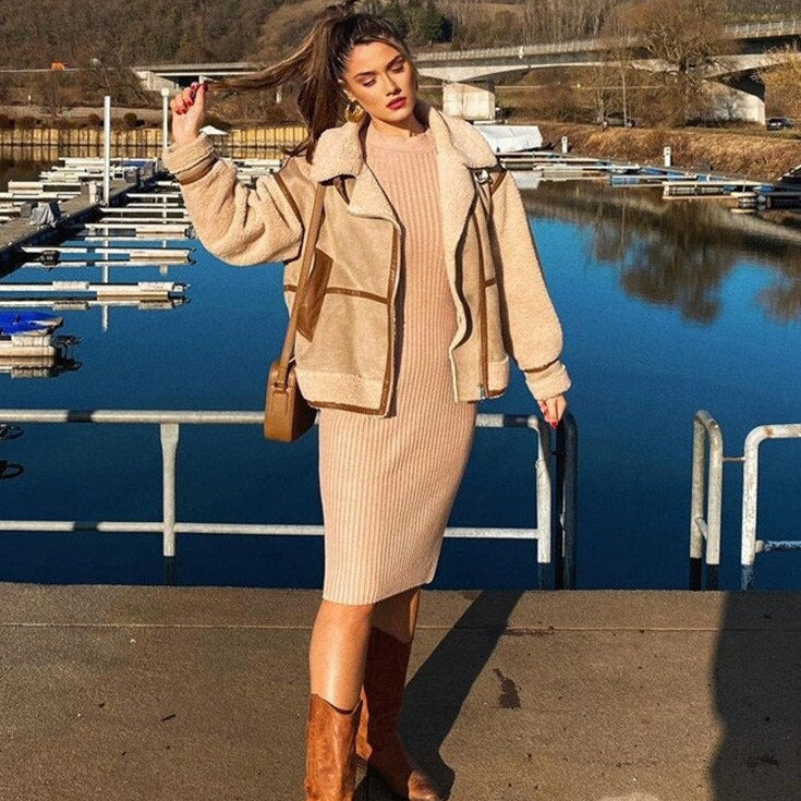 Damjacka Baggy Vattenavvisande Polyester för Avslappnad Stil-6