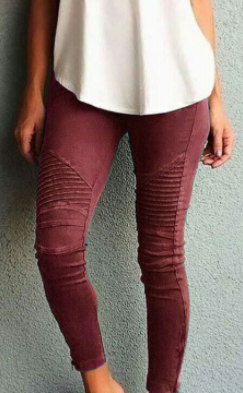 Damleggings Veckade Detaljer Stretchigt Material-2
