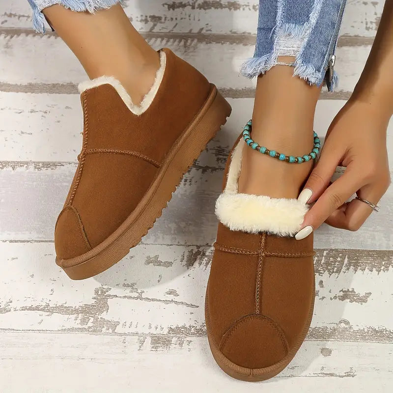 Vinterstövlar Dam Vattentäta Fodrade Med Varmt Foder-3