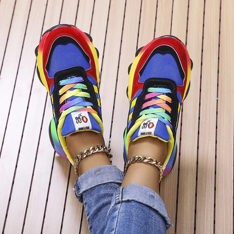 Dam Sneakers Ortopedisk Design Andningsbar Syntetisk-1