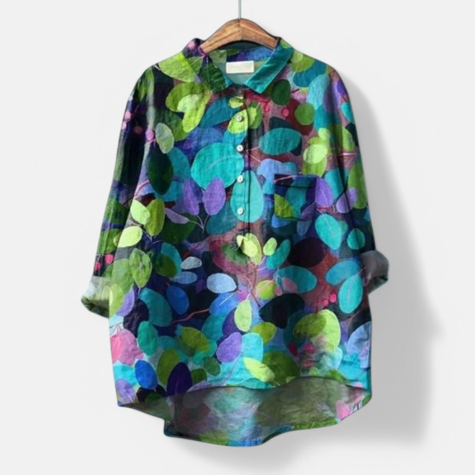 Variant image for Dam Blus Blommönster Elegant Polyester-80