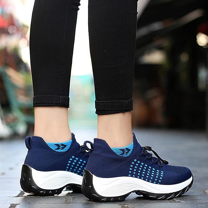 Dam Sportskor Sportig Design Mesh Komfortabel Vadderad Sula-6
