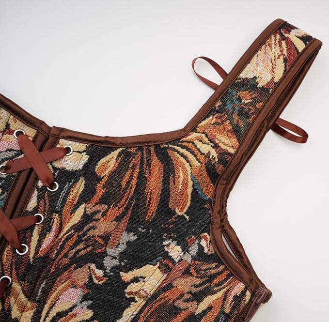 Dam Corset Blommotiv Tapetdesign Justerbara Slingband-3