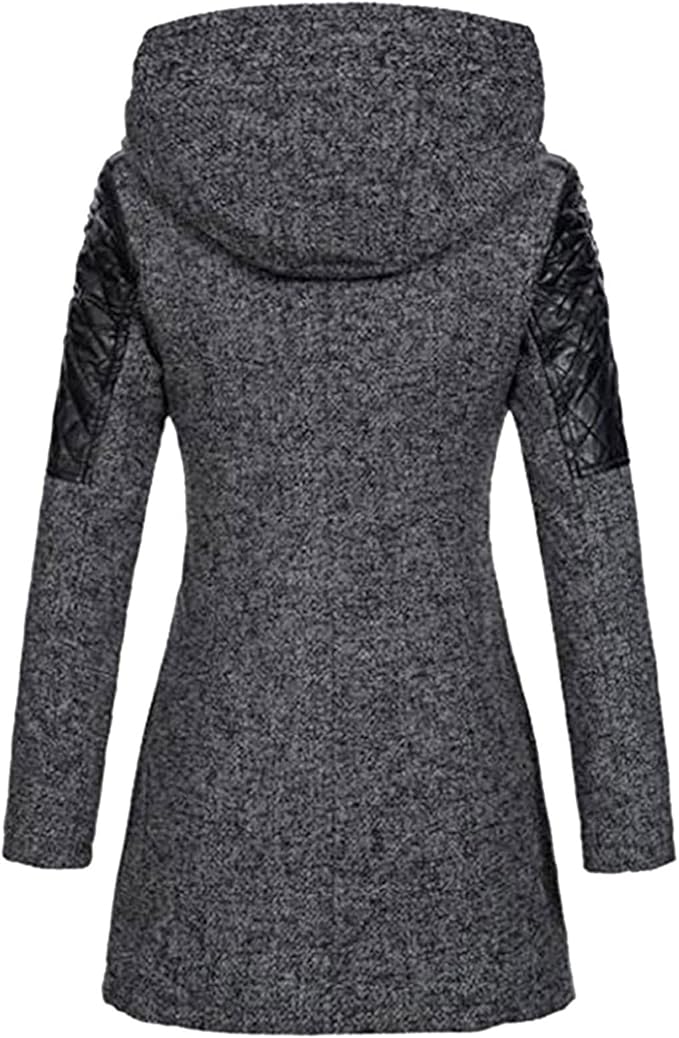 Lång Vinterrock Dam Modern Design Högkvalitativt Material-5