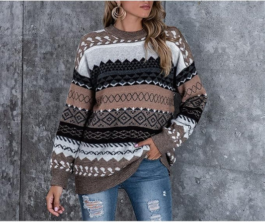 Dam LÄngÀrmad Jersey Topp FÀrgglad Mjuk Material-1