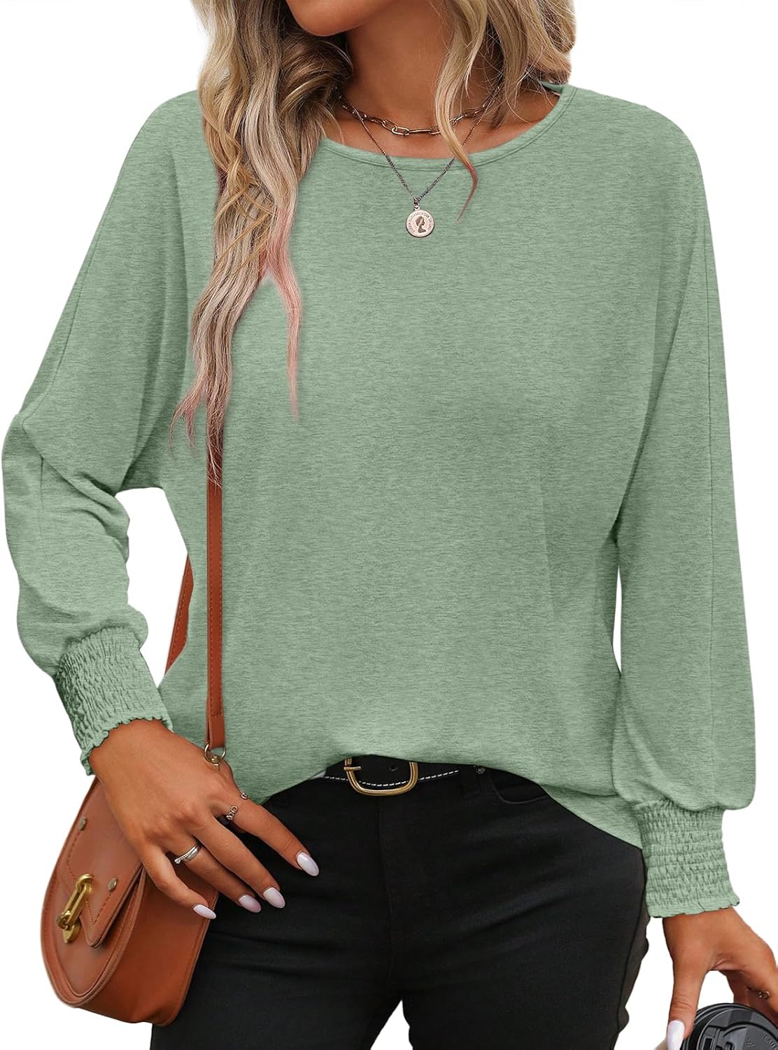 Kvinna Blus med Långa Ärmar och Ruffle Detaljer – 100% Polyester, Vit, Löst Passform, Perfekt för Alla Tillfällen 9