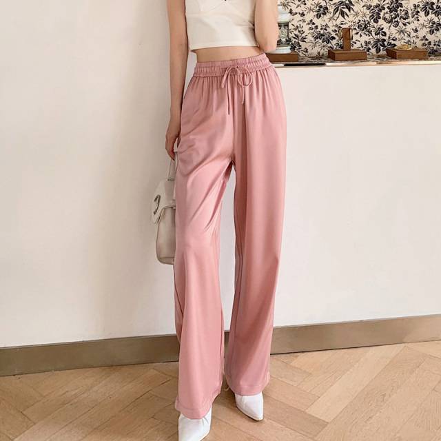 Dam Mjukisbyxor Avslappnad Hög Midja Polyester-5