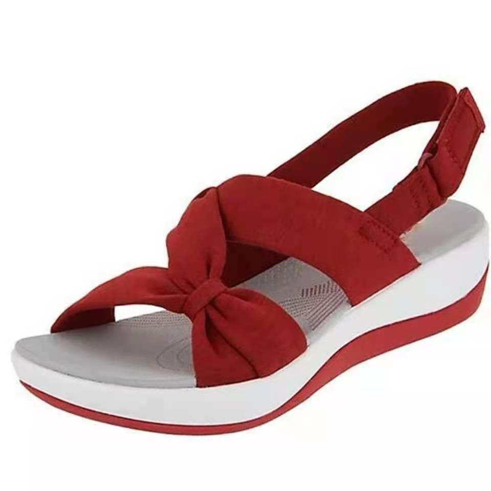 Dam Sommarkomfortsandaler Fiskmunnsdesign Tyg-2