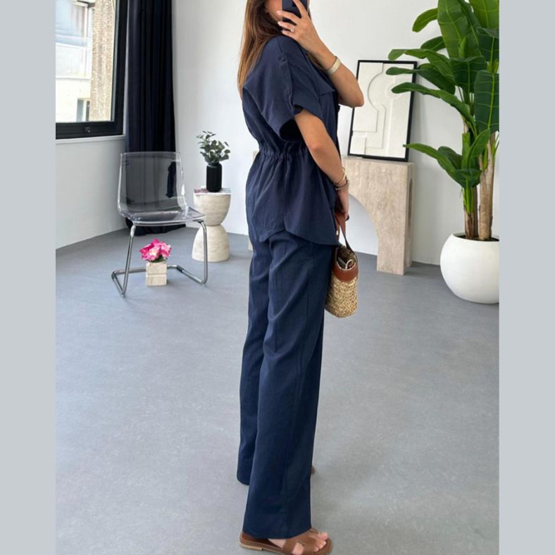 Dam 2-delad Uppsättning Kortbyxor och Topp Hållbart Tyg 3