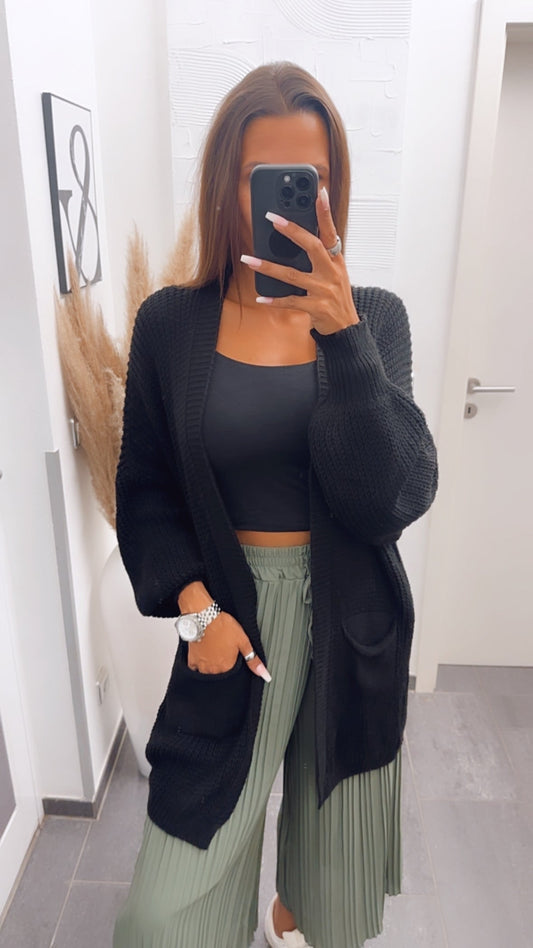 LÄng Kofta Dam Avslappnad 100% Akryl-1