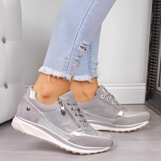 Dam Sneakers Sportig Design Lätt och Bekväm Högkvalitativa Material-1