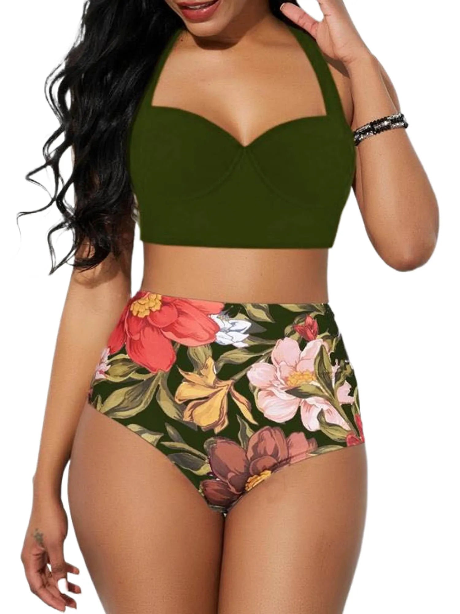 Dam Bikini Set Trendig Mjuk Tyg Vattenavvisande 13