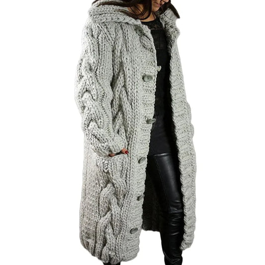Dam LÄng Kofta Varm Ull Cardigan-1