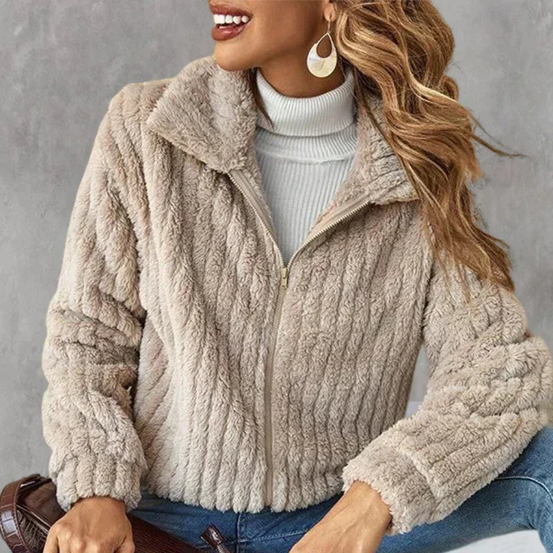 Dam Fleecejacka Modern Chic Fleece för Komfort och Stil-4