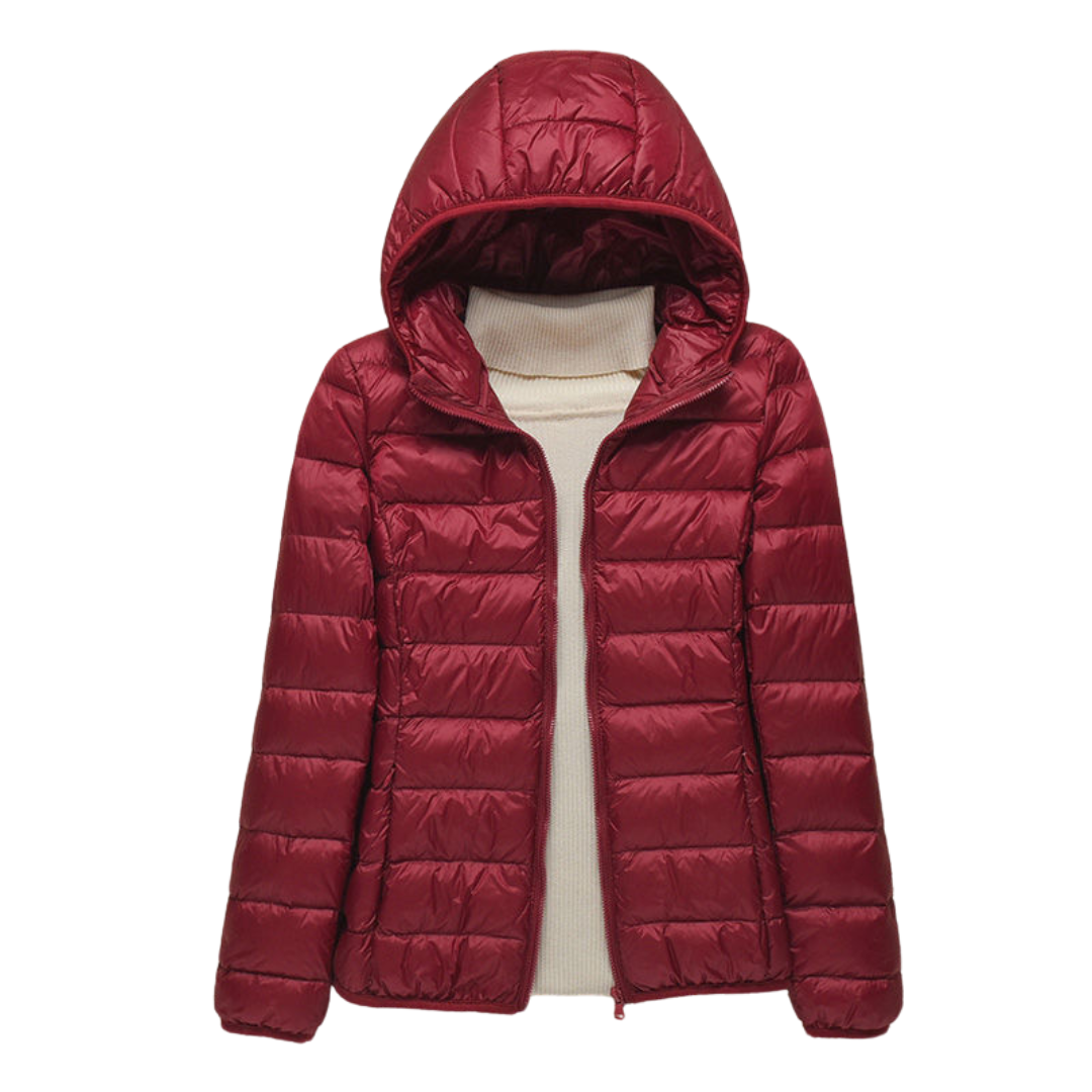 Damjacka Höst Lättviktig Polyester Med Fickor-4