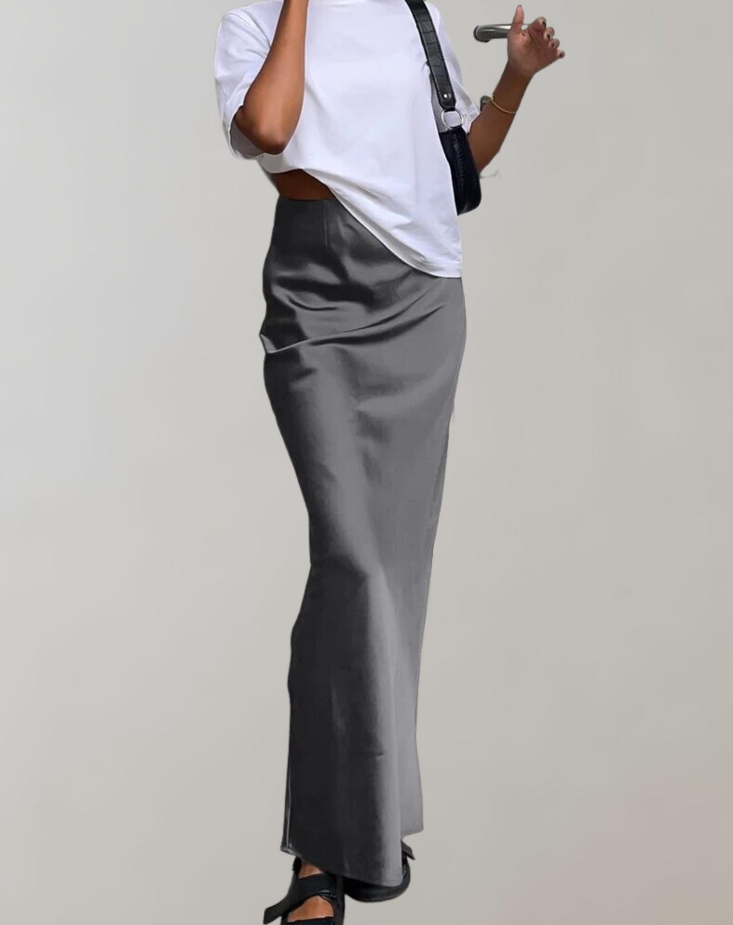 Variant image for Dam Trumpetkjol Satin Högmidjad Elegant-14