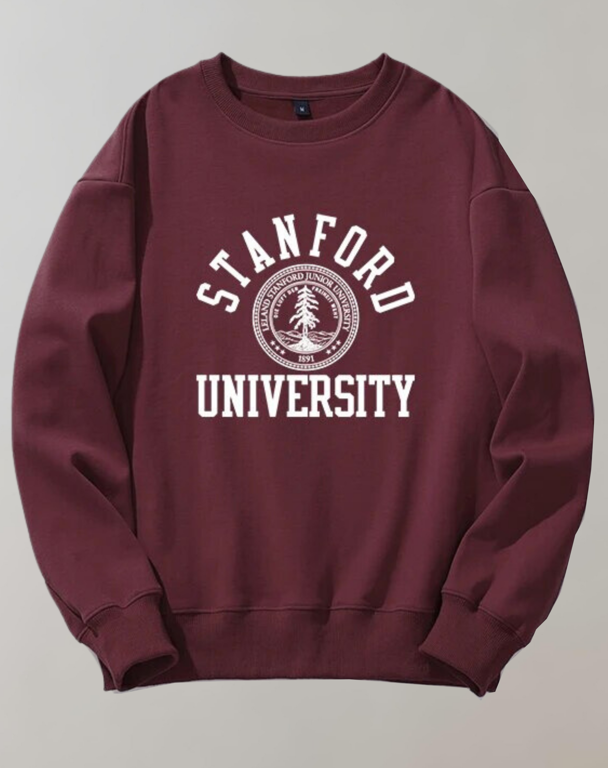Dam Hoodie O-hals Fleece med Sportig Grafik-3
