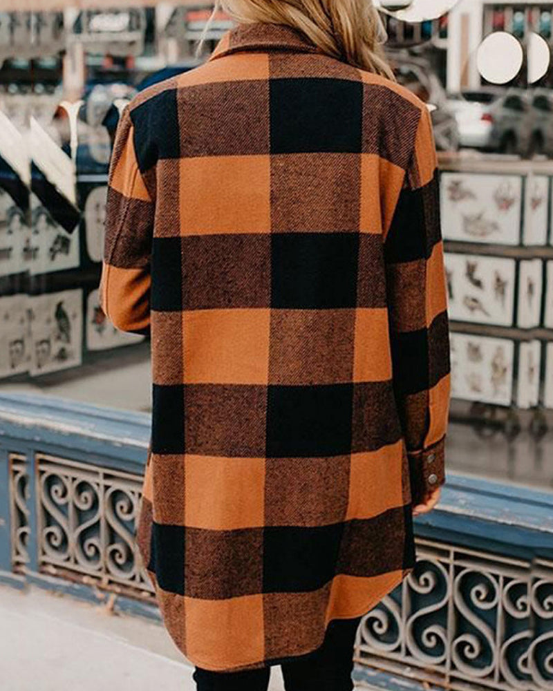 Dam Kappa Långa Ärmar Polyester Vinterkappa-3