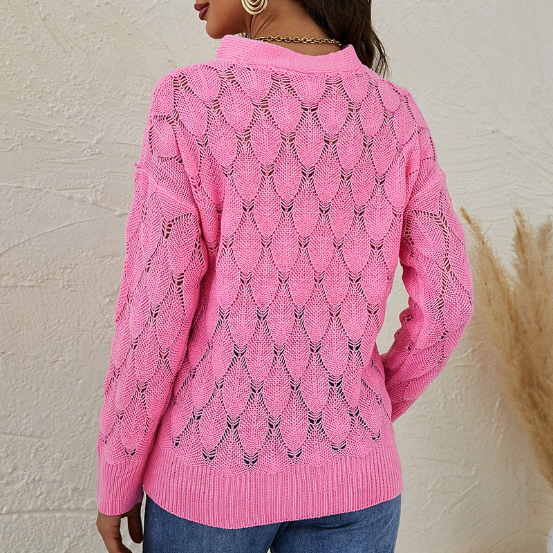 Stickad Dam Tröja i Elegant Design – 100% Akryl, Bekväm Passform för Vardag och Fest, Finns i S-XL 4