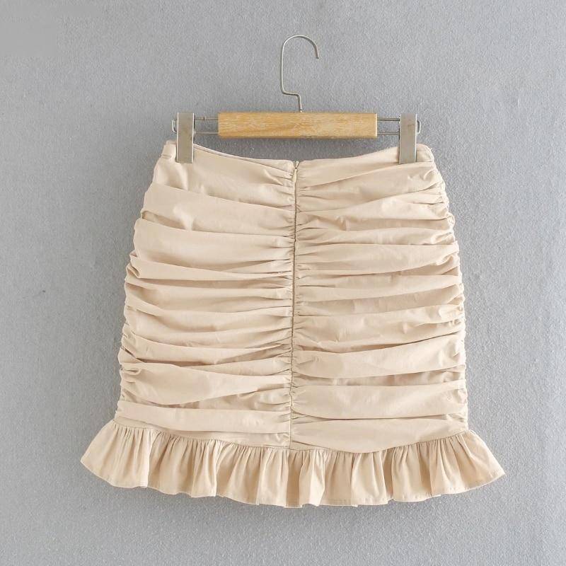 Kvinnors Minikjol med Rüschendetails i Polyester 2