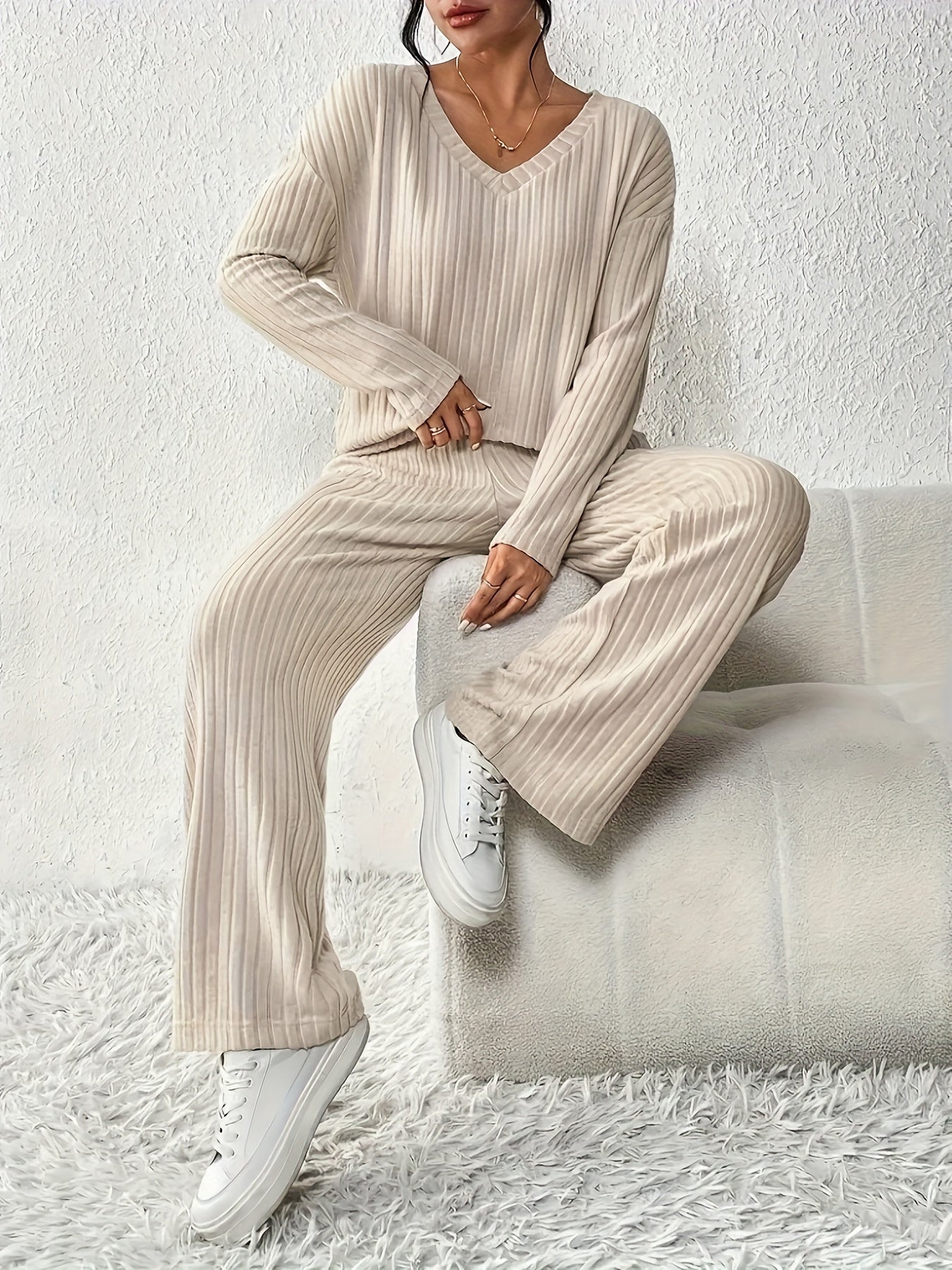 Dam Joggingdräkt Modern Polyester Långärmad 5