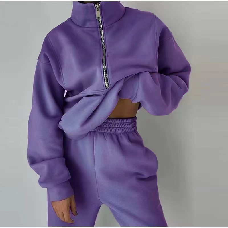Variant image for Dam Träningskläder Uppsättning Hoodie och Joggingbyxor Polyester och Bomull-64