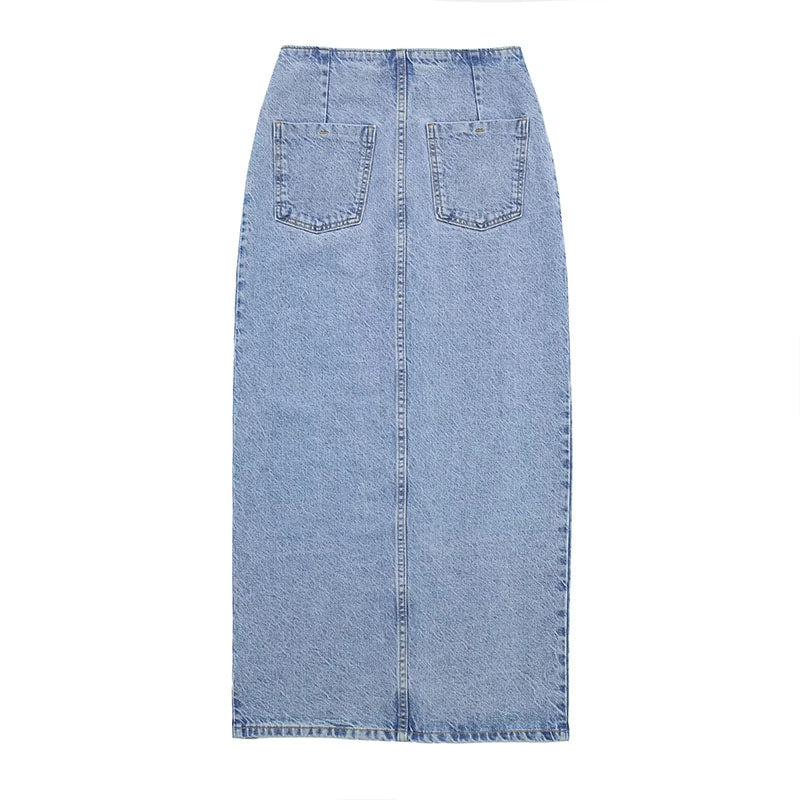Dam A-Linjekjol med Slits Polyester Elegant A-Linjeformad 3