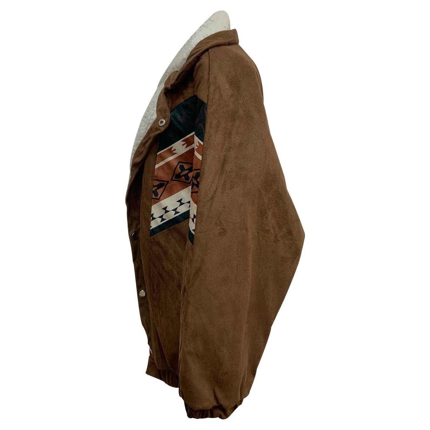 Vinterkappa Dam Sherpa Aztec Design med Långa Ärmar och Sidofickor-3