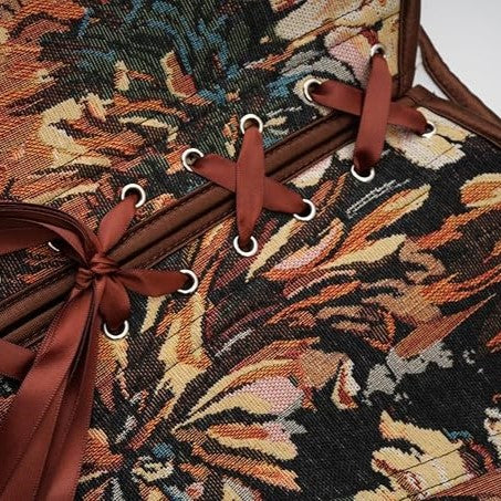 Dam Corset Blommotiv Tapetdesign Justerbara Slingband-4