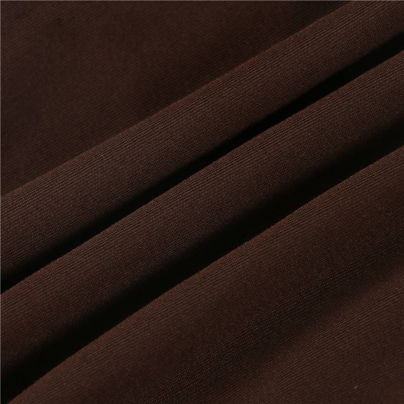 Dam Topp Avskuren Chic Vävt Polyester Lång Ärma-5